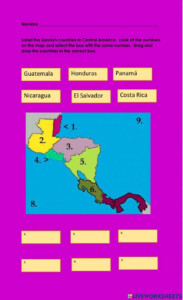 Central America Exercise Live Worksheets Worksheets Library